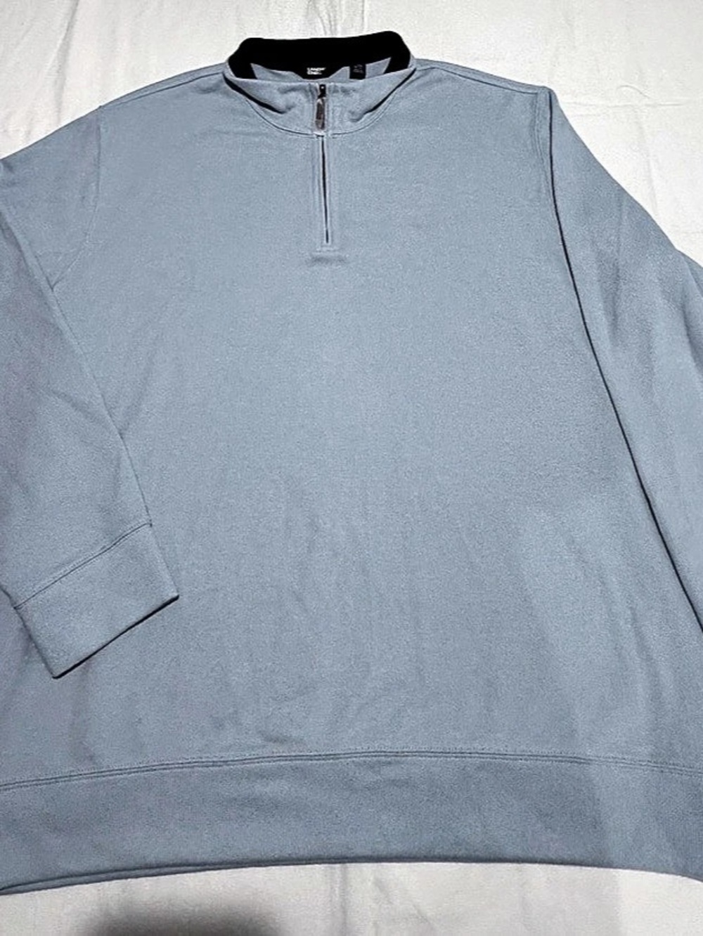 Lands’ End Men’s XXL Blue Quarter Zip Pullover Sweatshirt Cotton Blend